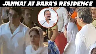 Jannat Zubair & Her Father At Baba Sidddique RESIDENCE To Meet His Family  | #babasiddiqui