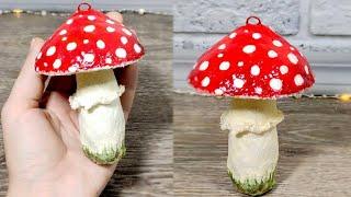 МУХОМОР из ВАТЫ своими руками.Поделки из доступных материалов.COTTON WOOL FLY AGARIC craft.DIY.