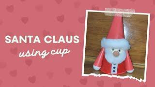 How to make Santa Claus using paper glass ️....#trending #youtube #viral #viralvideo #new