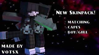 48 Matching MCPE Skinpack | Sparkly Eyes | Works on HIVE! | vqtsx