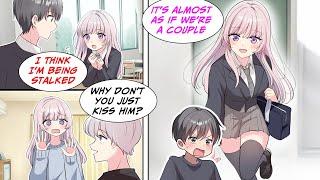 [Manga Dub] I started going to school with my classmate because she says she's being stalked, but...