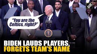 “You are the Celtics?” US Prez Joe Biden’s awkward moment | Biden forgets team name while praising