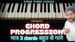 Chord progression in piano lesson for beginners |#pianotutorial