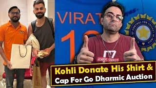 Kohli donates his signed jersey and cap for "Go Dharmic Auction" at Mumbai Gala. What a gesture