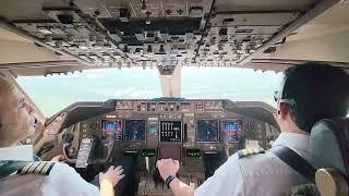 BOEING 747-400.  Approach, landing.  Taxi. Shutdown.    All checklists and SOP .