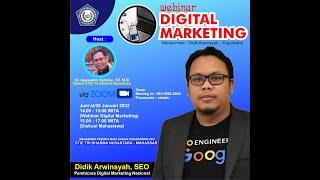 Webinar Digital Marketing Didik Arwinsyah, SEO