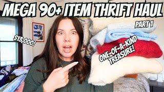 Absolutely MASSIVE 90+ Item Thrift Haul to Resell on Poshmark and Ebay - Part 1 - $13,000 MSRP!