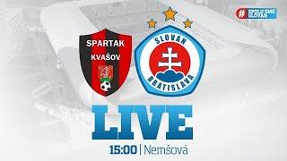 LIVE: 3. kolo Slovnaft Cupu TJ Spartak Kvašov - ŠK Slovan Bratislava