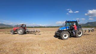 Tarla Sürümü  New Holland TD95D-Massey Ferguson 398 Alper 5'li 12 inç [GoPro]