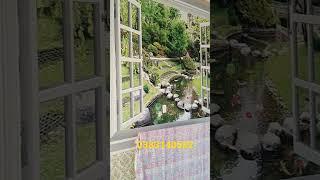 mẫu tranh 3d cửa sổ trang trí phòng khách phòng ngủ phong cảnh thiên nhiên.