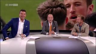 Herbert Prohaska verschluckt sich im WM Studio