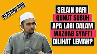 Prof Dr Rozaimi - Selain Dari Qunut Subuh. Apa Lagi Dalam Mazhab Syafi'i Dilihat Lemah?