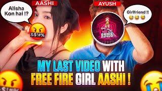 WHO IS ALISHA  MY LAST VIDEO WITH AASHI  I met with cute Free fire girl in real life Vlog