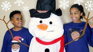 Shiloh and Shasha CHRISTMAS SNOWMAN!!! - Onyx Kids