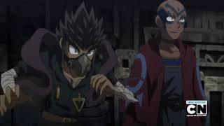 Beyblade Metal Fury - Masamune, King & Yu vs Herschel & Keyser