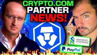 CRYPTO.COM PARTNERS WITH PAYPAL AND STANDARD CHARTERED BANK! (CRO COIN NEWS!)