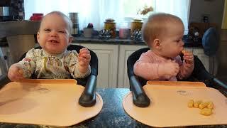 Twins try peanut butter puffs