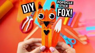 Ice cream Stick craft Fox  | Easy and Fun Craft for Kids #diy #craft #craftyfun #kids