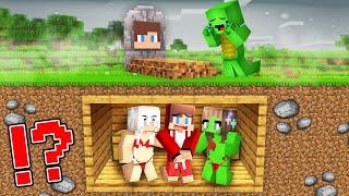 JJ with Mikey GIRL and JJ GIRL BURIED ALIVE FELL in LOVE! Mikey is SAD in Minecraft - Maizen