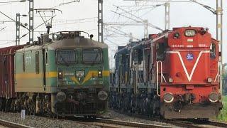 Indian Railways FREIGHT Trains | Powerful DIESEL Loco vs Powerful ELECTRIC Loco | Indian Railways