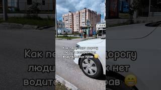 Как переходят дорогу люди у которых нет ВУ 