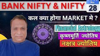 Nifty, Bank Nifty, Prediction by Financial / KP Astrology, technical, data, news for date- 28 May