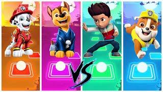 Paw Patrol - Marshall  Chase  Ryder  Skye  Rocky  Rubble  - Tiles Hop EDM Rush