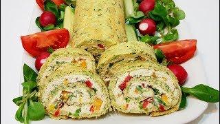 РУЛЕТ из КАБАЧКОВ ( zucchini roll )