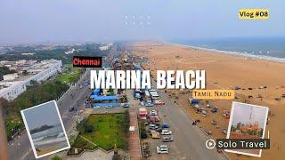 Marina Beach | Chennai | 2025 | Solo Travel | Tamil Nadu | Indian Vlog #08