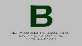 Board of Education Meeting March 11, 2025