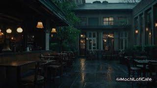 Rainy Serene Night at Cafe | Dark Academia Melancholic Piano Lo-Fi | Study, Read, Relax