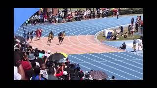 Grant Holloway, Erriyon Knighton, Joseph Fahnbulleh 4x100 runs a NEW WORLD LEAD, 37.67s