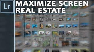 Get MORE USEFUL SCREEN SPACE in Lightroom