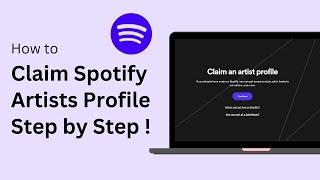 How To Claim Spotify Artist Profile | Spotify For Artists Tutorial !