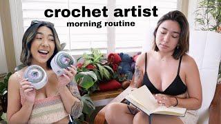 morning routine as a crochet artist | benefits of crochet in the morning!