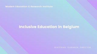 Inclusive Education in Belgium