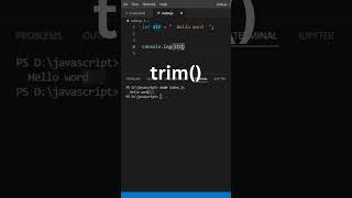 string remove space using trim() #javascript
