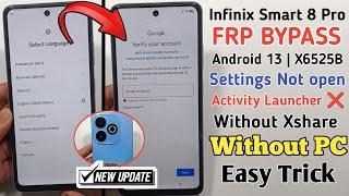 Infinix Smart 8 Pro Frp Bypass Android 13 | infinix (X6526) Google Account Bypass Without PC