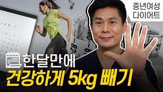 한달에 건강하게 5kg 빼기 9가지  원칙 (중년여성 다이어트)