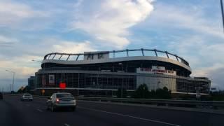 Driving into Denver Colorado with The Broncos Stadium (Denver, CO)