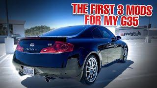 THE FIRST 3 MODS I DID TO MY INFINITI G35