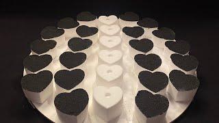 ASMR Baking Soda Black hearts 