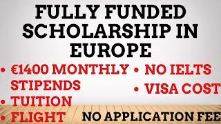 €1400 Monthly Stipend, No Tuition, Erasmus Mundus Scholarship 2025, Fully Funded Masters Scholarship