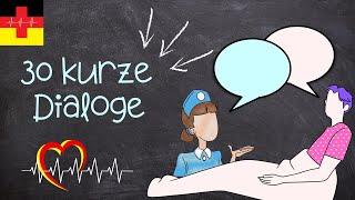 30 Short  Dialogues I Morning talk with the Patient I Learning German for Nursing Care