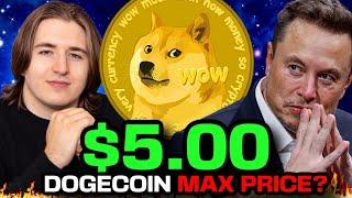 Dogecoin $5.00 Realistic Price Prediction! (ELON MUSK WILL PUMP DOGE?) Dogecoin News!