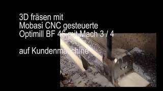 3D milling with Mach3 Mach4 and CNC milling machine Optimum BF 46 Mill