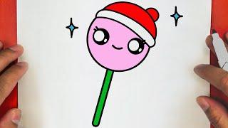 COMMENT DESSINER UN JOLI BONBON DE NOËL, ÉTAPE PAR ÉTAPE, JACK DESSINS