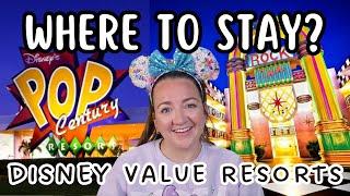 DISNEY VALUE RESORTS | COMPARING POP CENTURY & ALL STAR RESORTS