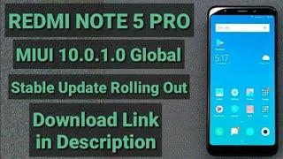 MIUI 10 Global Stable ROM V10.0.1.0.OEIMIFH released for Redmi Note 5 download now! 