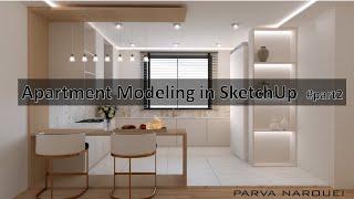 SketchUp Modeling Tutorial | Modern Kitchen Design